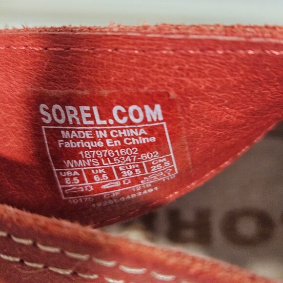 Sorel Joanie Red LL5347-602O pen Toe Cut Out Hi Wedge Heel Sandals Red Size 8.5 - Picture 6 of 14